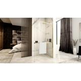 Paroi de douche Rea Aero Gold N 80 Walk In + etagere EVO