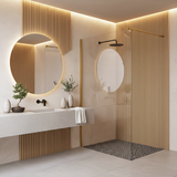 Kabina prysznicowa Walk-In Rea Flexi Transparent / Brush Gold 140