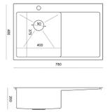 Stainless steel sink RUSSEL 111 Gold