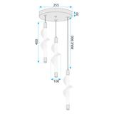 Lampe LED G009-3CPR WHITE/GOLD