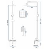 Conjunto de duche REA BLADE preto antigo