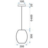 Hängelampe Glas Chrome Gold APP565-1CP
