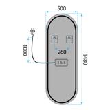 Ogledalo LED 150x50cm MOL-OV