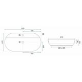 Umywalka REA Aura 61 Nablatowa