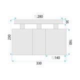 Hängelampe  APP1819-3CPR BLACK