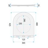 Toilet seat UF FLAT WHITE CARLO