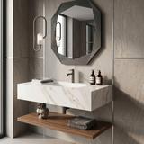 Lavabo suspendu Rea Aresa Grey Gold 80