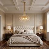 Lampa Wisząca z Kryształami SWE081-CP 60cm Złota