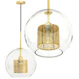 Lampa wisząca szklana loft APP556-1CP 30cm ZŁOTa