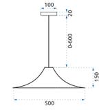 Hängelampe Gold APP499-1CP