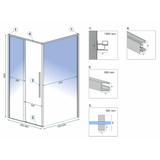 SOLAR dušas kabīne GOLD Brush 90x90