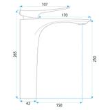 Fürdőszobai csaptelep Rea Vision Brush Copper High