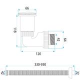 Syfon umywalkowy z korkiem klik-klak Rea Flow Miedź Szczotkowana
