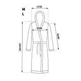 Bathrobe Jordan Navy-Grey L