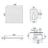 Σετ ντους REA Fenix ​​Black Concealed + Κουτί
