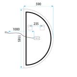 Lustro ścienne LED 120x60cm MOON