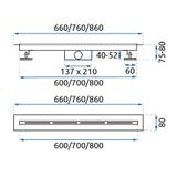 Odpływ Liniowy REA FILO Stal szczotkowana 70