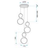 LED-Hängeleuchte G073-3CPR Gold