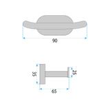 Bathroom hanger Til 105 Chrome