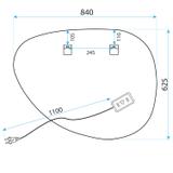 Mirror LED 84x63cm H142