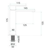 Waschbeckenarmatur Rea Hunter Brush Gold Low