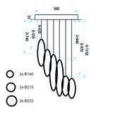 LAMPA SUFITOWA WISZĄCA APP1921-CP Czarna