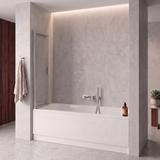 Badekarsskærm skydedør Rea Dario Chrome  120