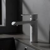 Umývadlová batéria REA BLOOM - chróm-biela, nízka