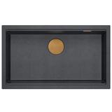 гранитная мойка Logan 110 Black Metallic
