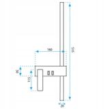 Wandlampe APP1439-W RIGHT BLACK  GOLD