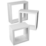 Półka Wisząca Ścienna Komplet 3 sztuk Biała FFT300/270/240