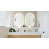 Mirror LED OLL 60x90 cm Brush Gold