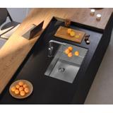 Évier en acier ANTHONY 80 BRUSH NICKEL