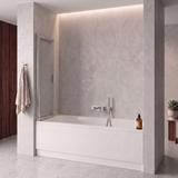 Paravento vasca scorrevole REA Dario Chrome 80