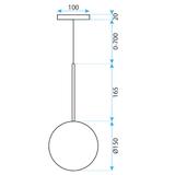 Пендел сфера 15cm APP1681-1CP