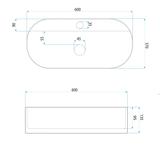 Countertop washbasin Rea Marcela 60 Saturn