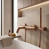 Bathroom faucet Rea Lungo Diamond Brush Copper