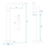 Frei stehende Armatur Rea CLARK CHROME