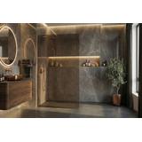 Stena za prhanje Rea Flexi Brown / Brush Copper 140