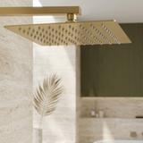 Pălărie de duș pătrată REA JS-P015BG 25cm Brush Gold