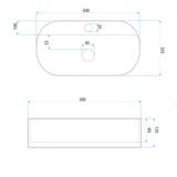 Countertop washbasin Rea Marcela 50 Vanilla