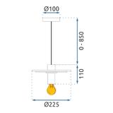 Lampa Wisząca APP1214-1CP Czarna