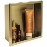 bathroom shelf 30x30 gold brush