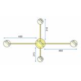 Deckenlampe Gold 4-Arm Led APP520-4C