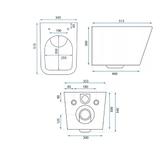 Klozetas pakabinamas Rea Julio Rimless