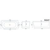 Rohová akrylová vana SYDNEY BELLANTO RIGHT 170cm