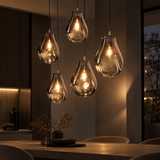 Lampa Sufitowa Wisząca Szklana APP329-1CP SREBRNA