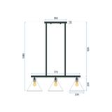 Deckenlampe Glas Metall APP318-3CP