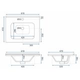 Ensemble de meubles de salle de bain avec vasque Astor 60 cm Beige