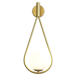 Kinkiet Ścienny Kula Szklana G094-1W Złoty Biały